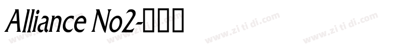 Alliance No2字体转换